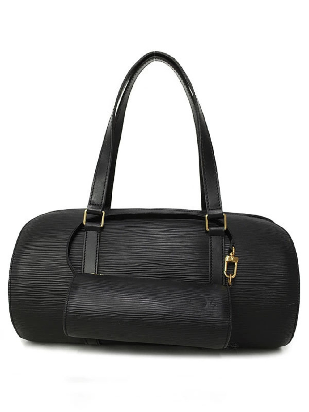 Louis Vuitton Epi Soufflot Shoulder Bag Leather Black
